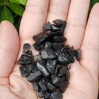 Black Tourmaline Gemstone Chips - 1 Ounce Bag