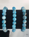 Blue Apatite Crystal Natural Gemstone 8mm Bead Bracelet - 2