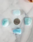 Blue Aragonite Crystal Gemstone Tumbled Stone | Color Enhanced | One Stone - 3
