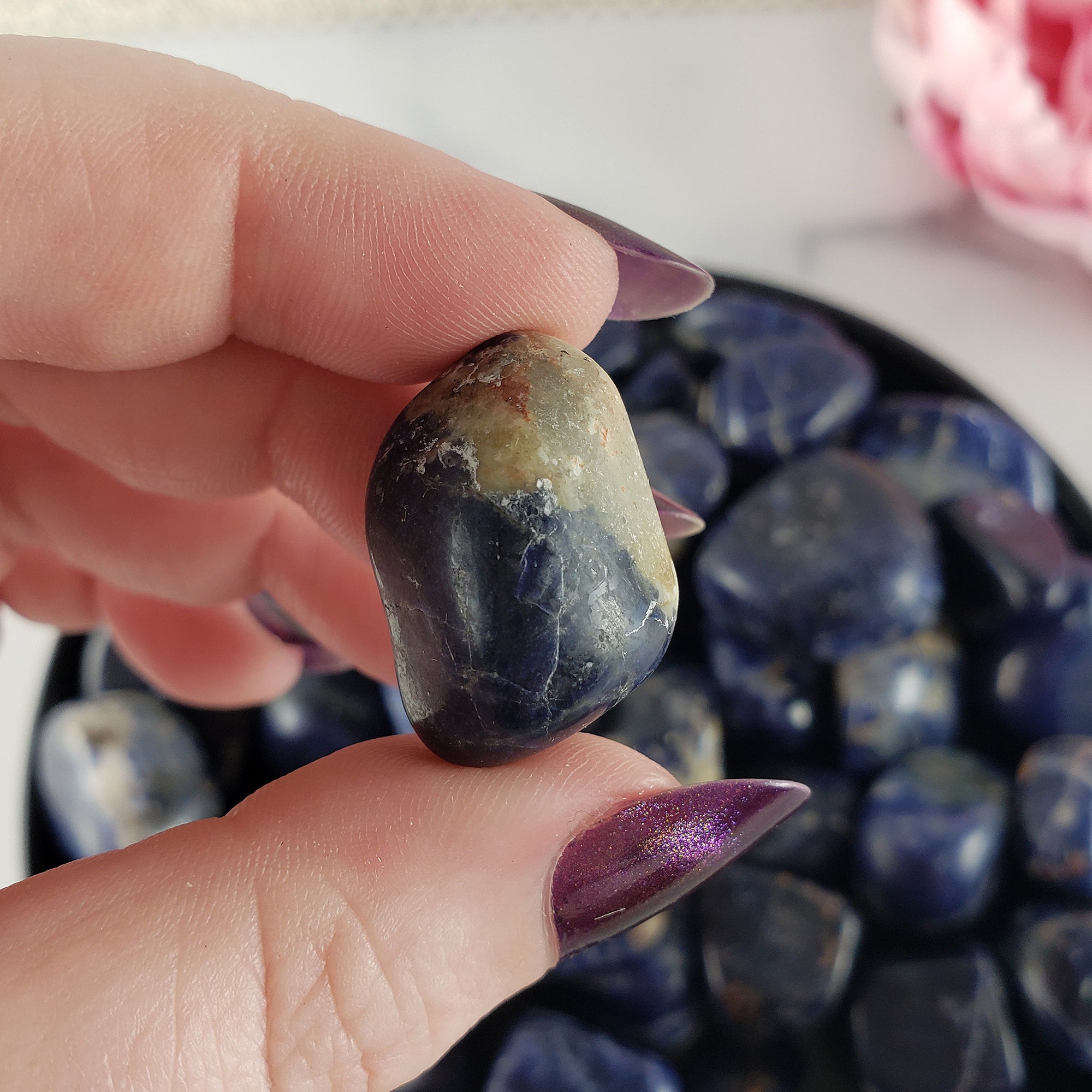 Blue Sodalite Crystal Natural Gemstone Freeform Tumbled Stone | Shop Natural Crystals