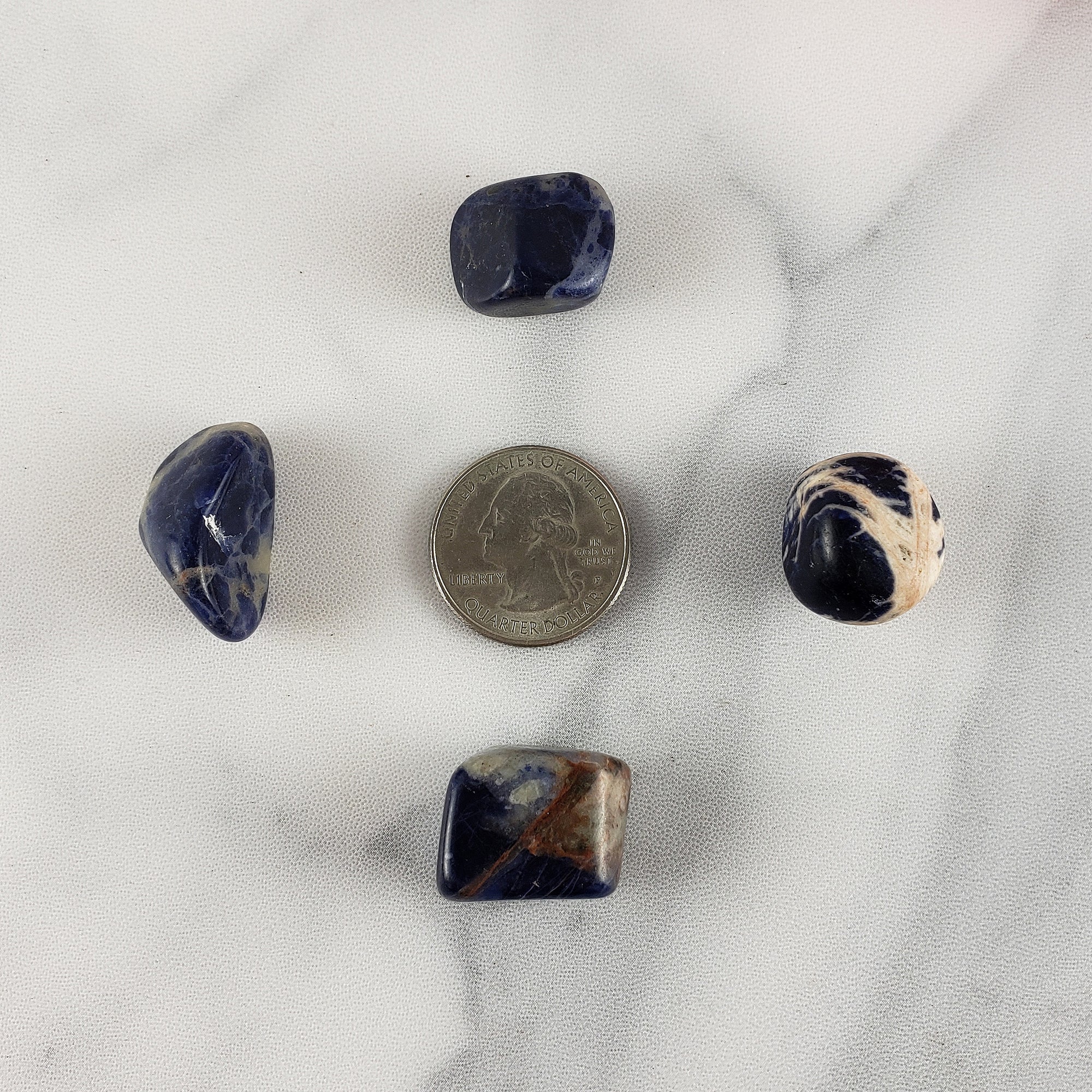 Blue Sodalite Crystal Natural Gemstone Freeform Tumbled Stone | Throat Chakra Crystals