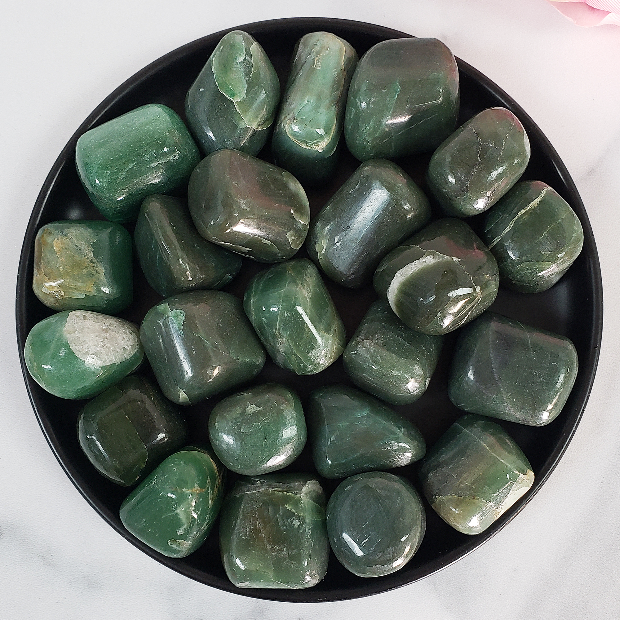 Green Bowenite Antigorite Natural Gemstone Tumbled Stone