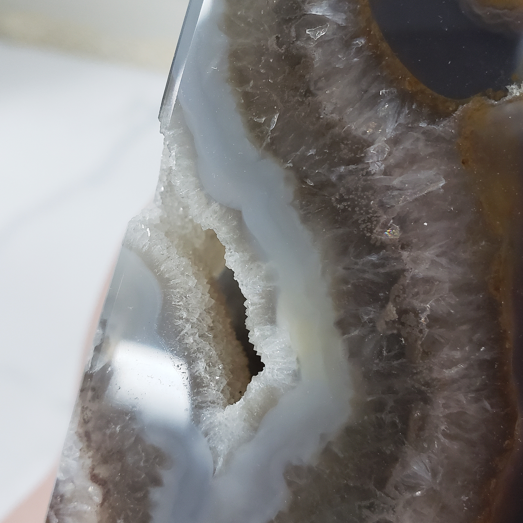 Unique Pair of Natural Agate Gemstone Crystal Bookends for Home Decor - Butterfly - Cavern Close Up