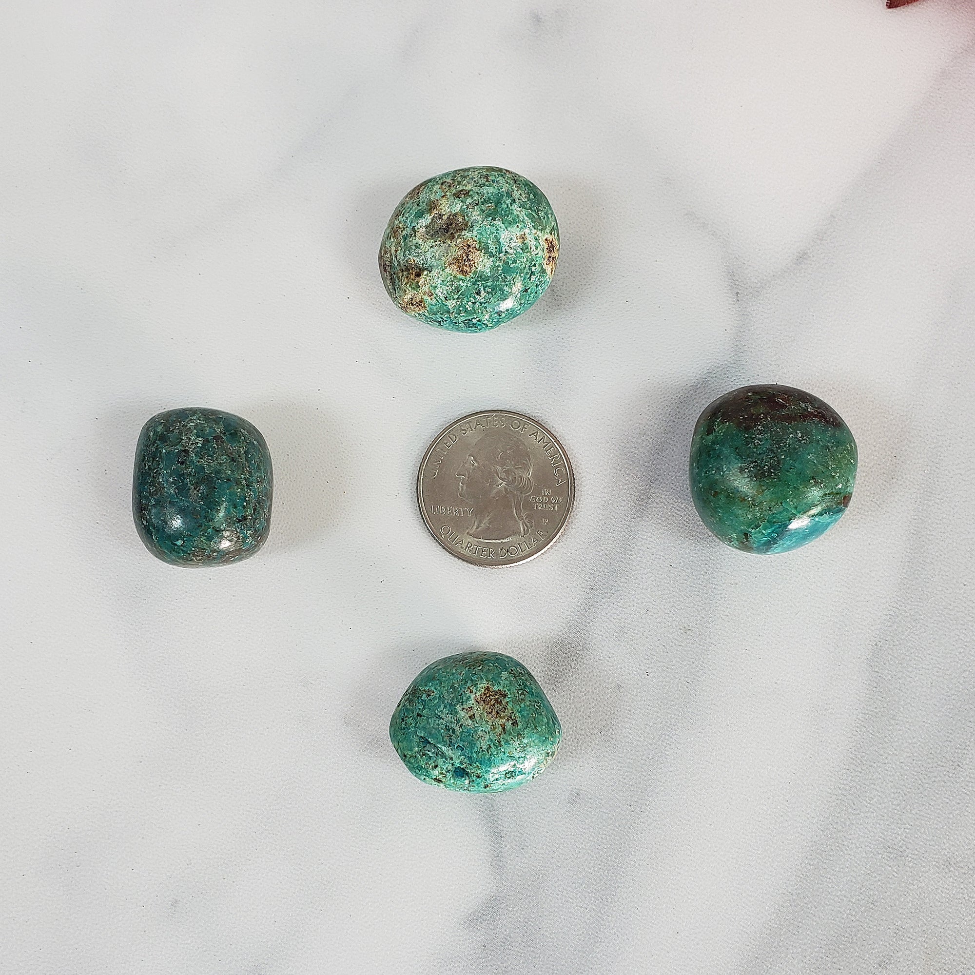 Chrysocolla Stone Natural Crystal Gemstone Tumbled Stone - 4