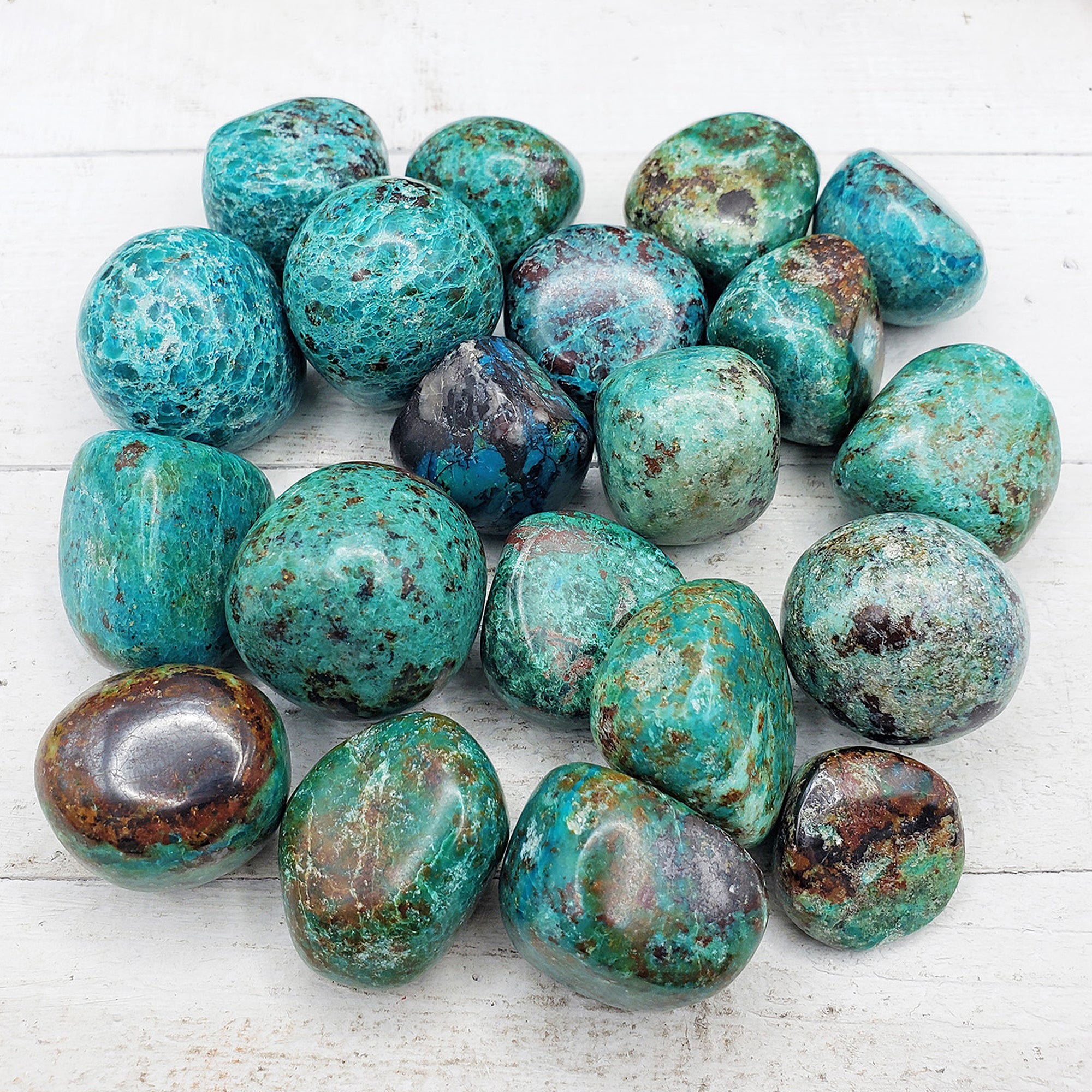 Chrysocolla Stone Natural Crystal Gemstone Tumbled Stone - 7