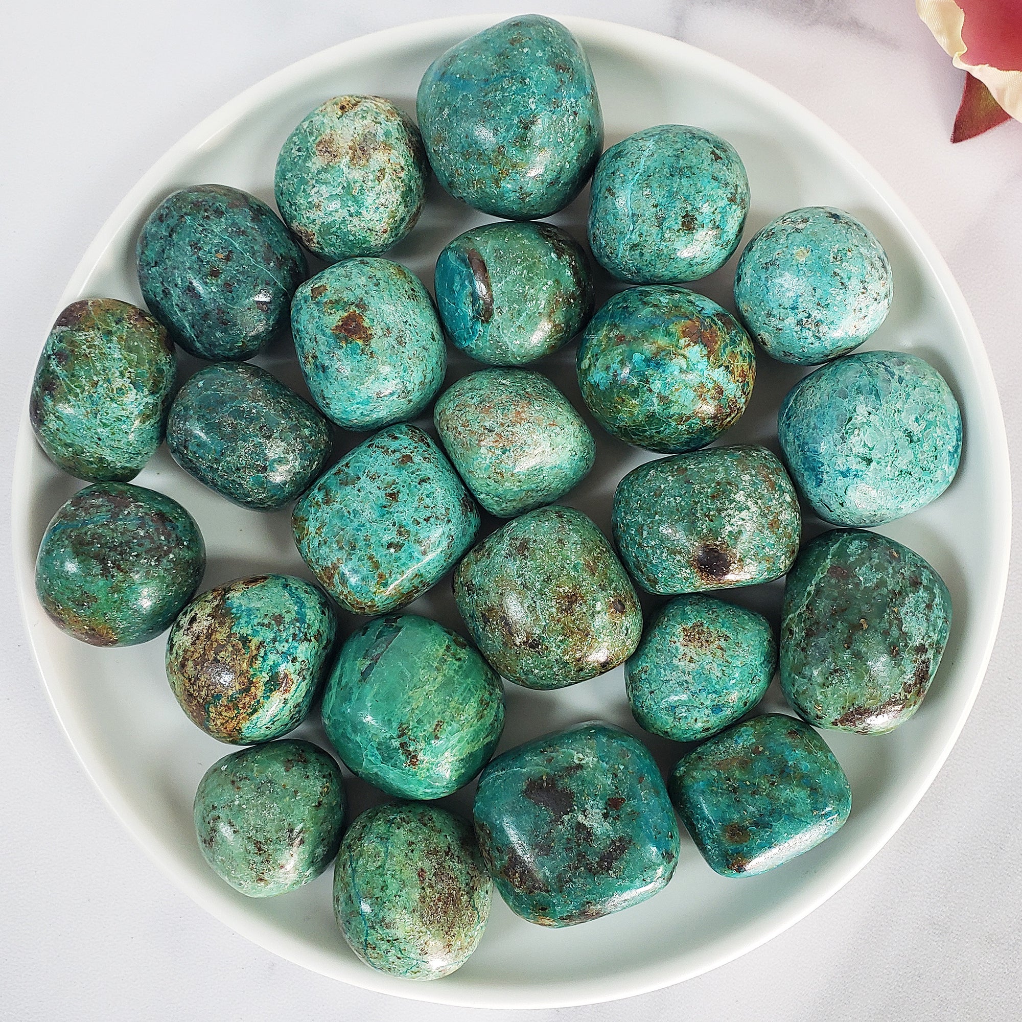 Chrysocolla Stone Natural Crystal Gemstone Tumbled Stone - 9