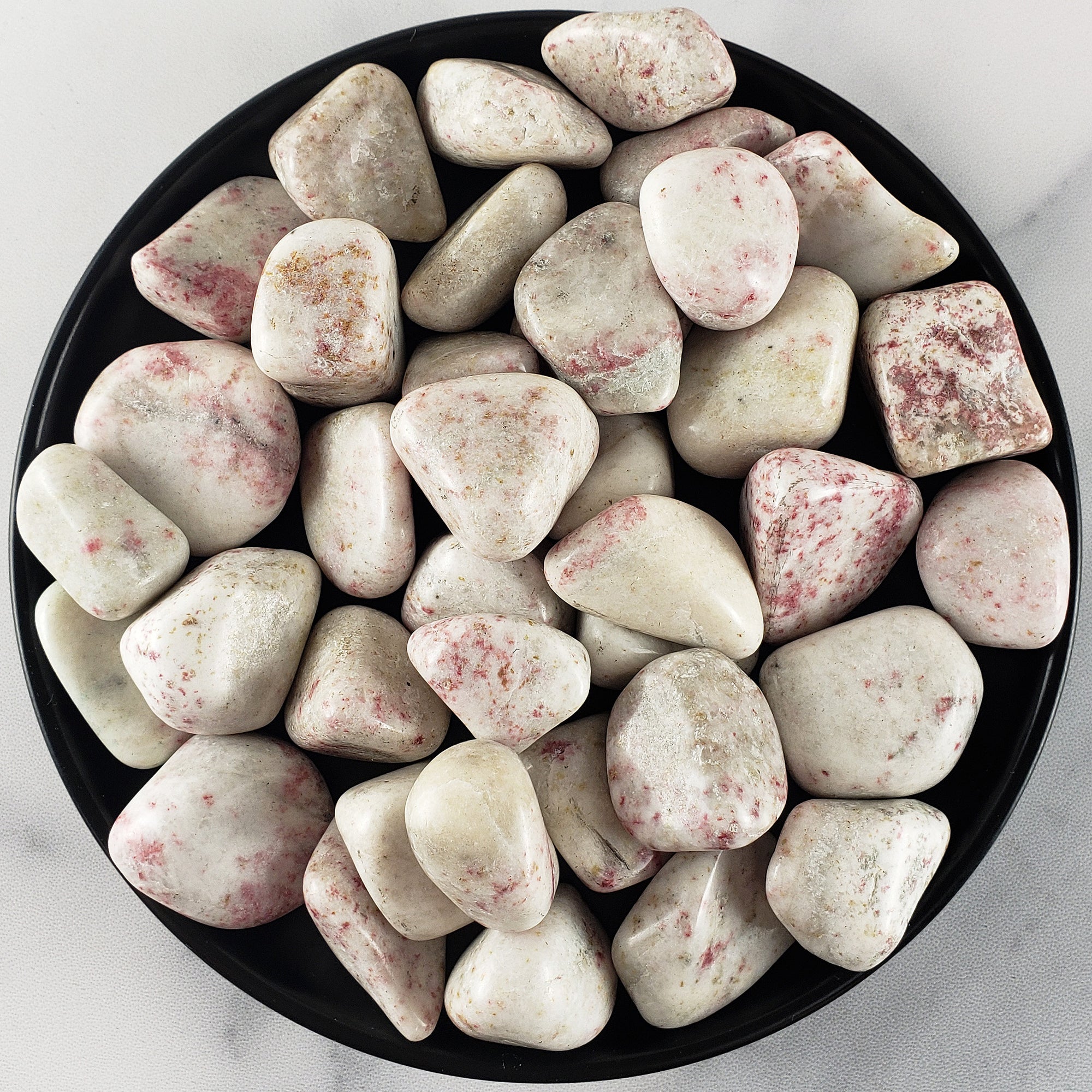 Cinnabarite Cinnabar in White Dolomite Natural Gemstone Tumbled Stone | One Stone