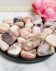 Pink Opal Crystal Natural Gemstone Tumbled Stone | Heart Chakra Crystals | Natural Opals