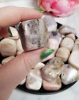Pink Opal Crystal Natural Gemstone Tumbled Stone | One Stone