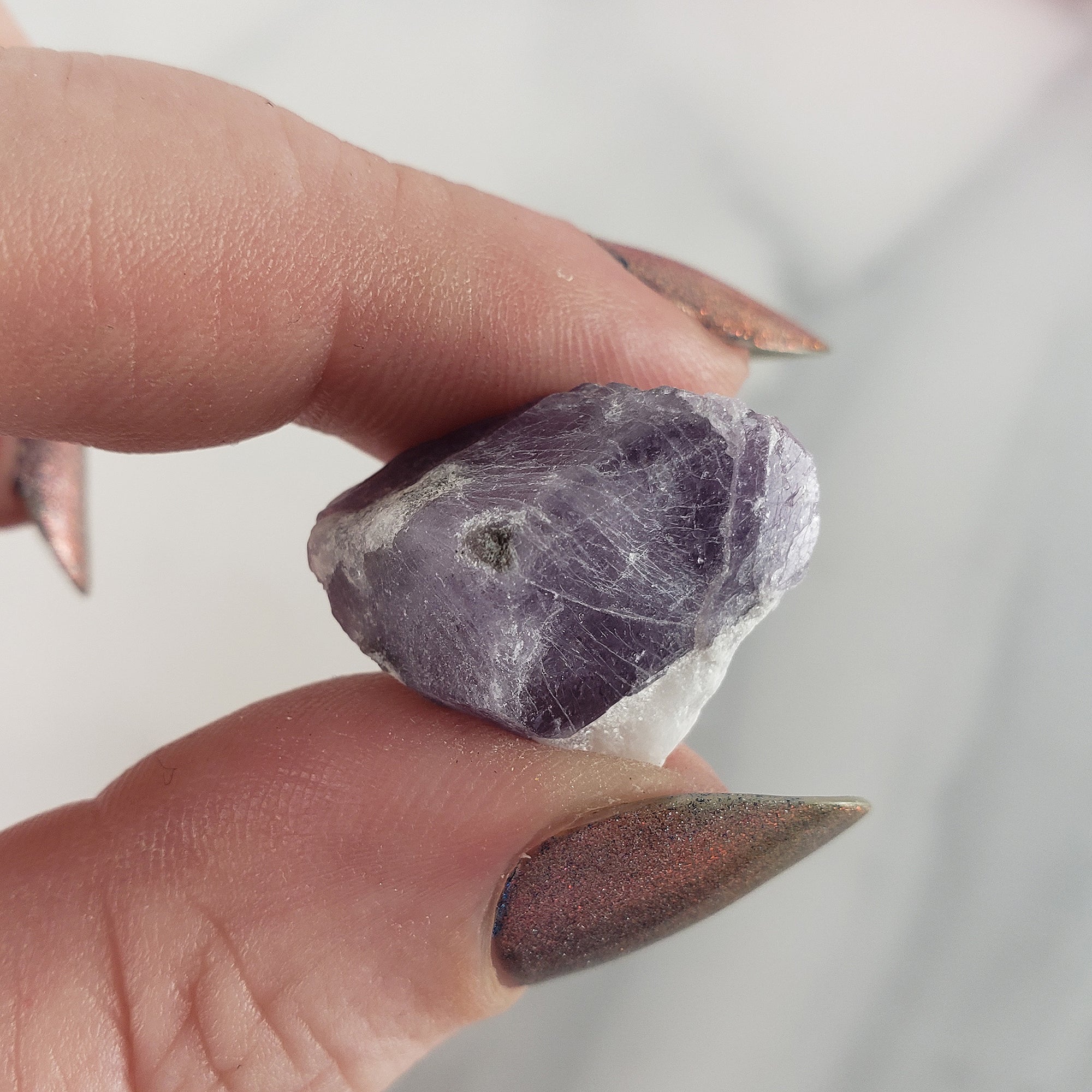 Unique Purple Scapolite Crystal Natural Mineral Formation Rough Gemstone | Compassion - 4