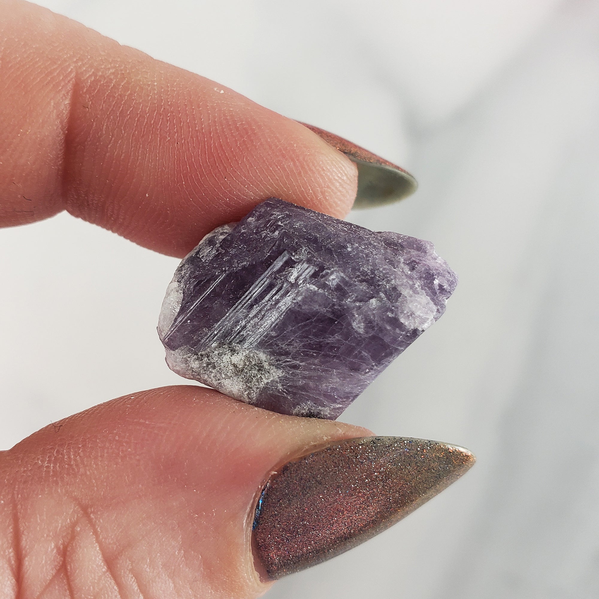 Unique Purple Scapolite Crystal Natural Mineral Formation Rough Gemstone | Compassion