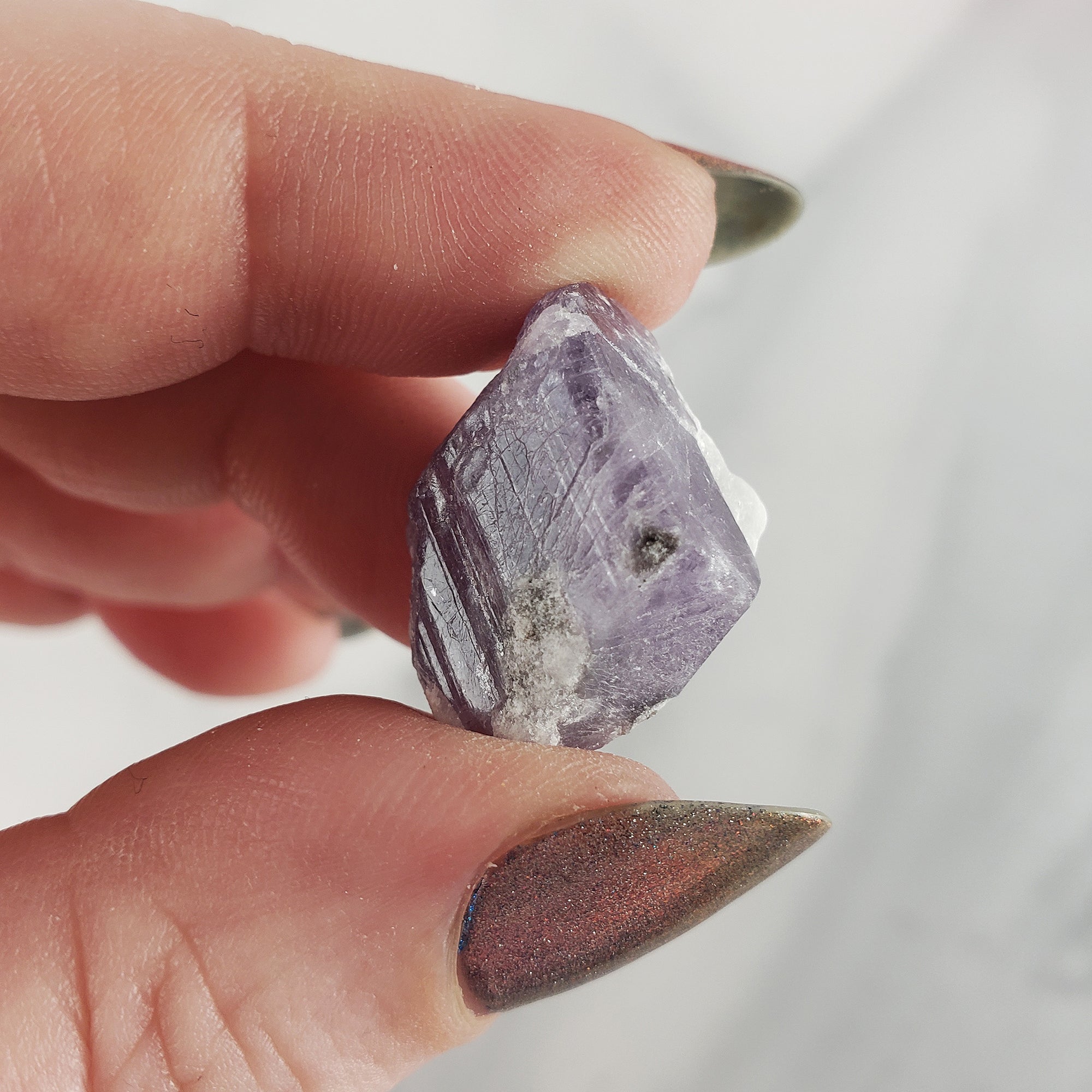 Unique Purple Scapolite Crystal Natural Mineral Formation Rough Gemstone | Compassion - 2