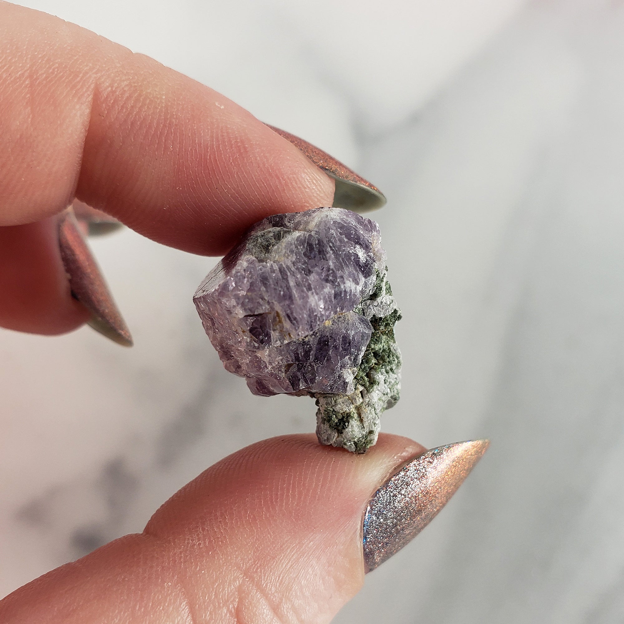 Unique Purple Scapolite Crystal Natural Mineral Formation Rough Gemstone | Consideration