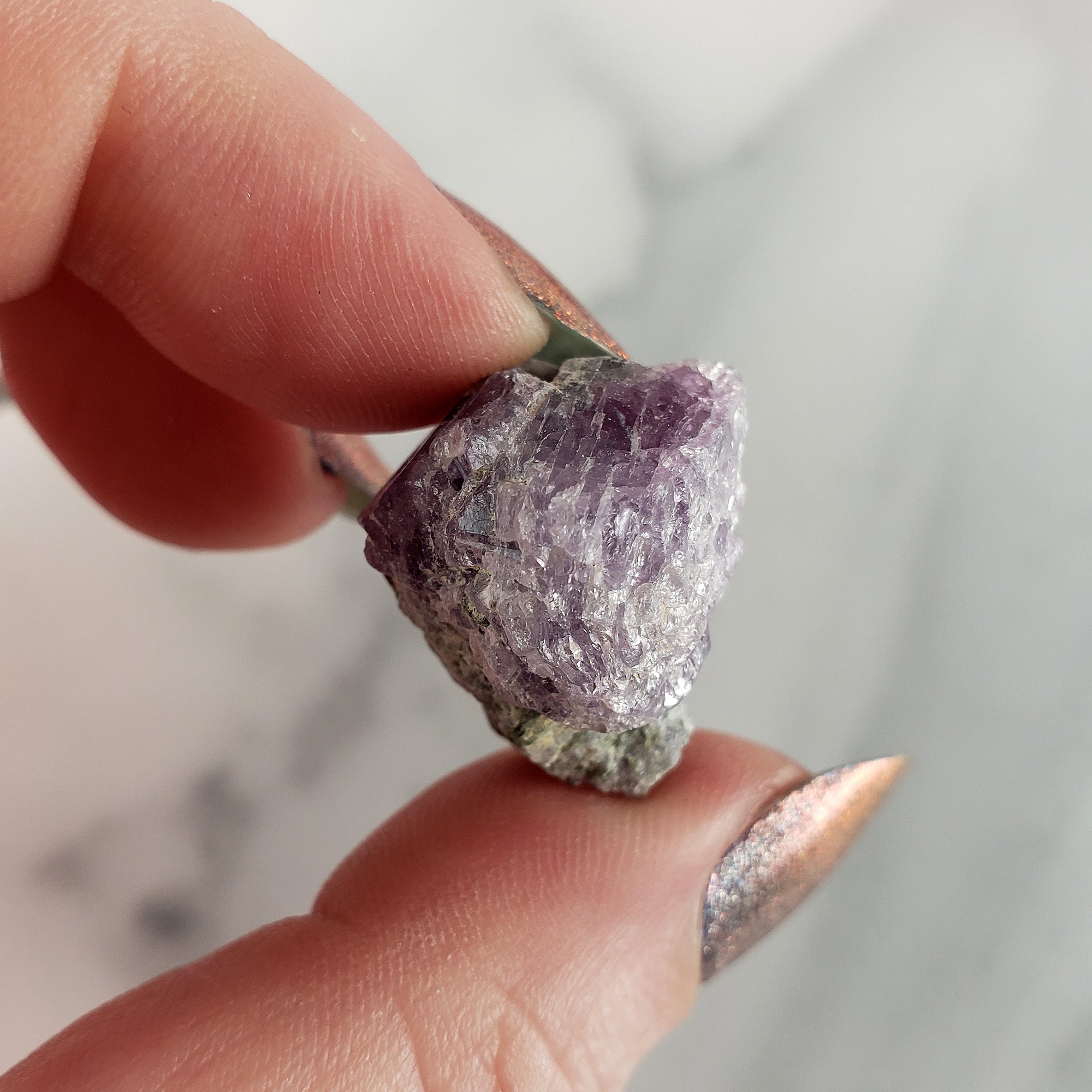 Unique Purple Scapolite Crystal Natural Mineral Formation Rough Gemstone | Consideration - 2