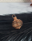 Copper-Plated Spiral Metal Cage Pendant | Make Your Own Crystal Jewelry! - Great for Aromatherapy!