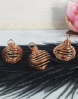 Copper-Plated Spiral Metal Cage Pendant | Make Your Own Perfume Locket!