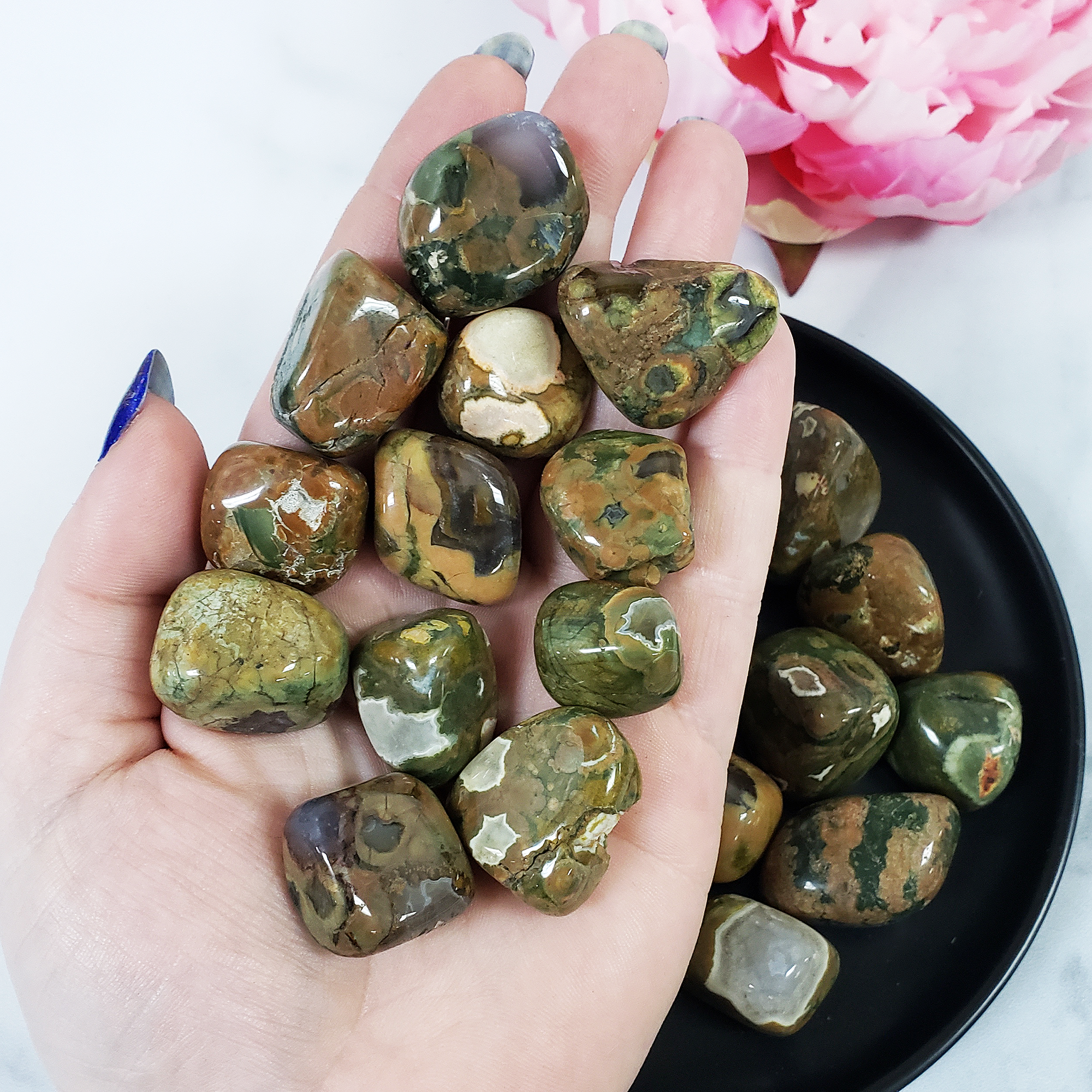 Earthy Rhyolite Rock Natural Gemstone Tumbled Stone | One Stone - 6