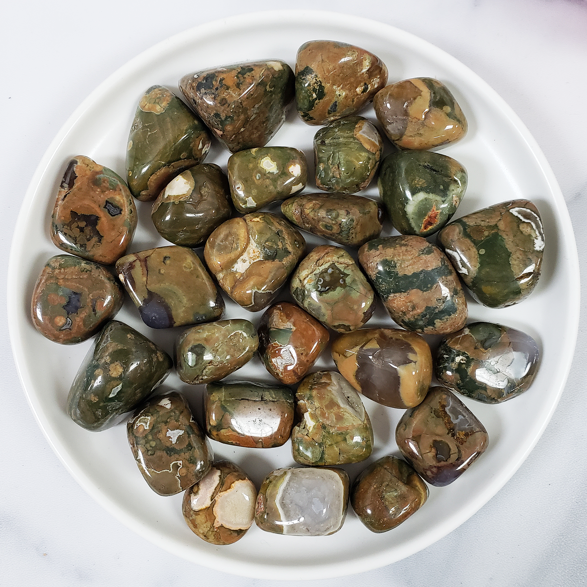 Earthy Rhyolite Rock Natural Gemstone Tumbled Stone | One Stone