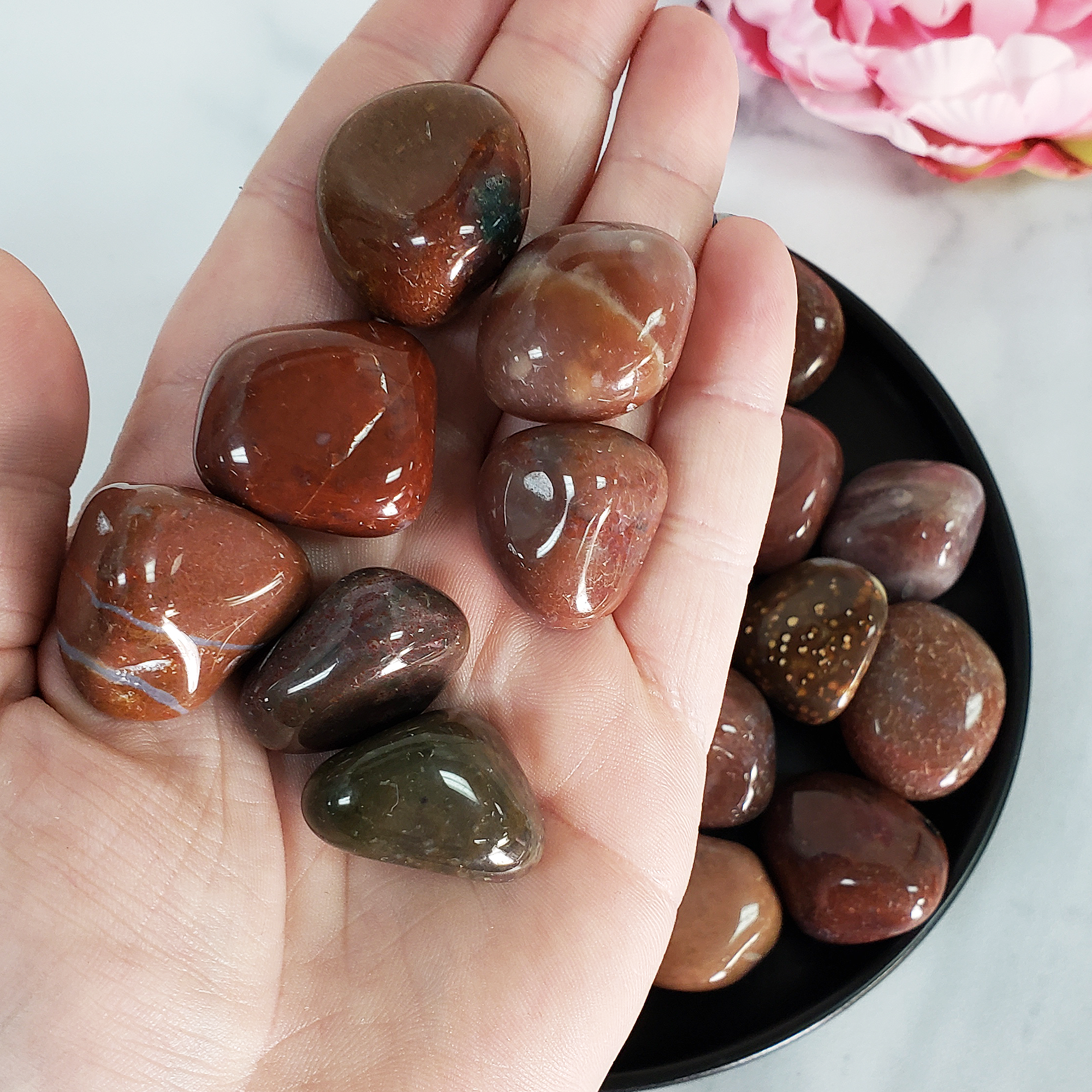 Fancy Jasper Crystal Natural Gemstone Tumbled Stone | One Stone - 3