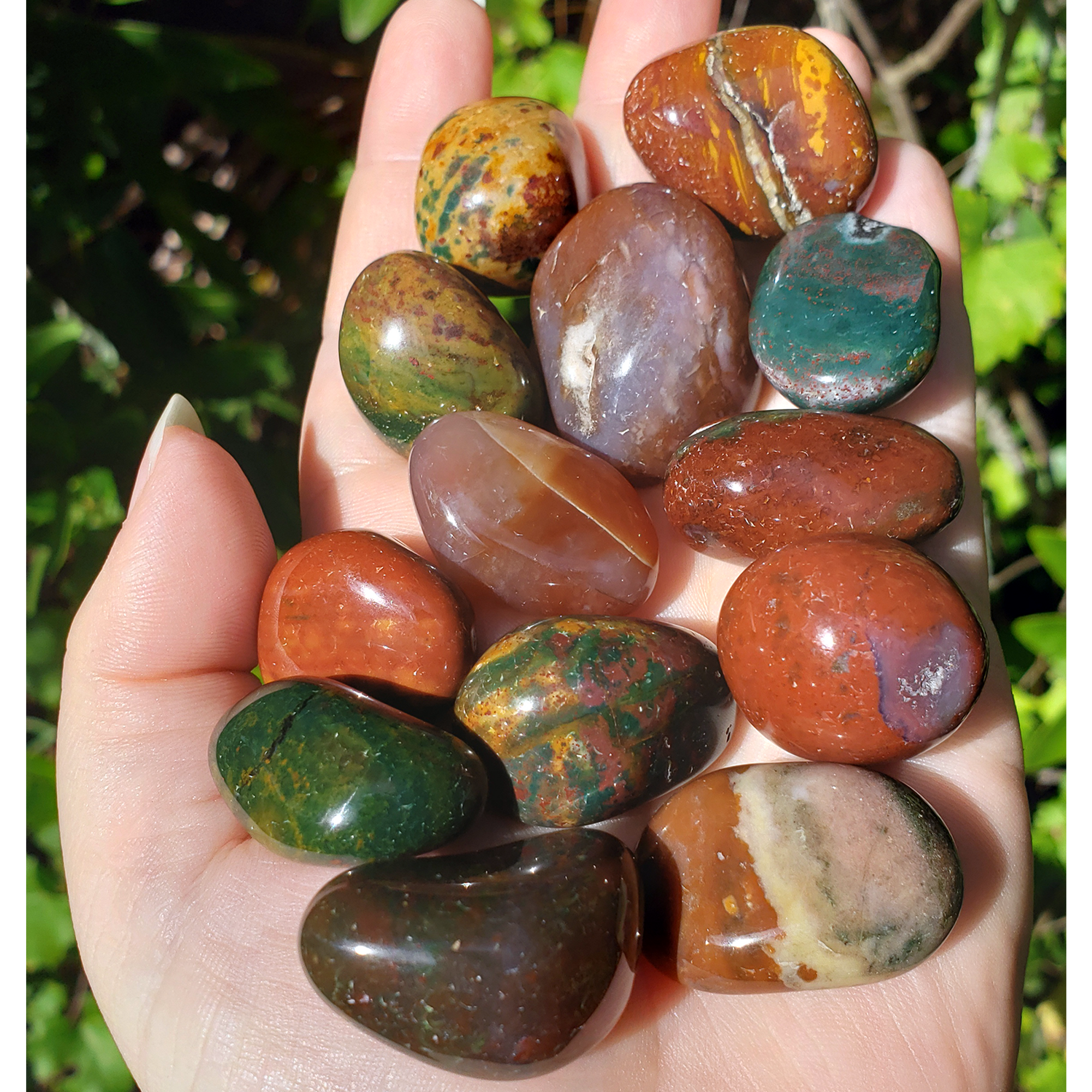 Fancy Jasper Crystal Natural Gemstone Tumbled Stone | One Stone - 5