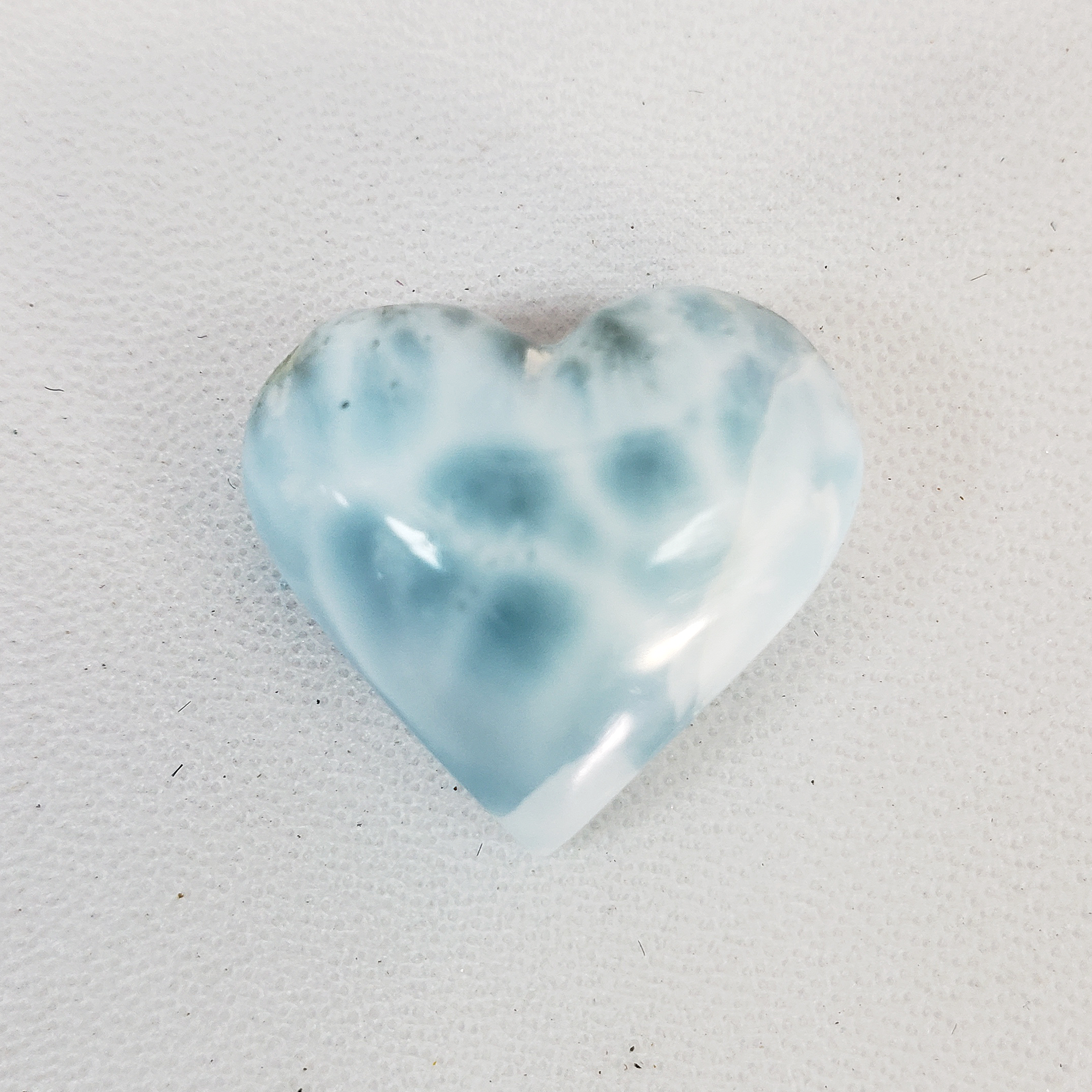 Unique High Quality Larimar Stone Heart Natural Gemstone Cabochon | Gebo - 7