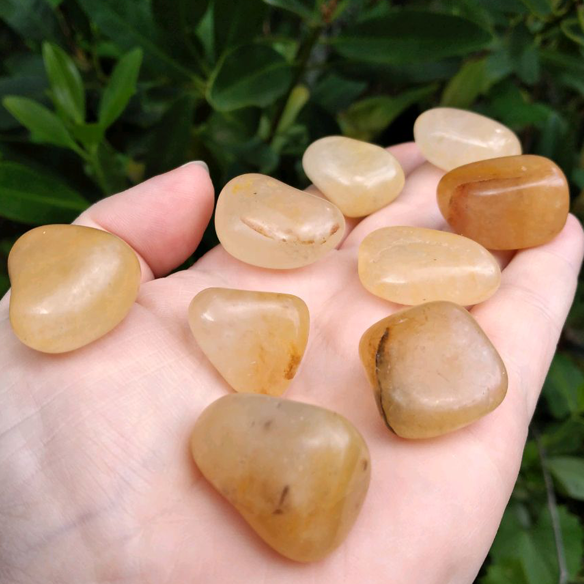 Gold Quartz Crystal Natural Gemstone Tumbled Stone | One Stone | aka Yellow Aventurine - 8