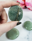 Green Aventurine Natural Crystal Palm Stone Worry Stone Meditation Tool - B