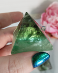 Green Fluorite Stone Natural Gemstone Crystal Pyramid | 30-35mm - 1