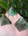 Green Fluorite Stone Natural Gemstone Crystal Pyramid | 30-35mm - 2