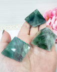 Green Fluorite Stone Natural Gemstone Crystal Pyramid | 30-35mm - C