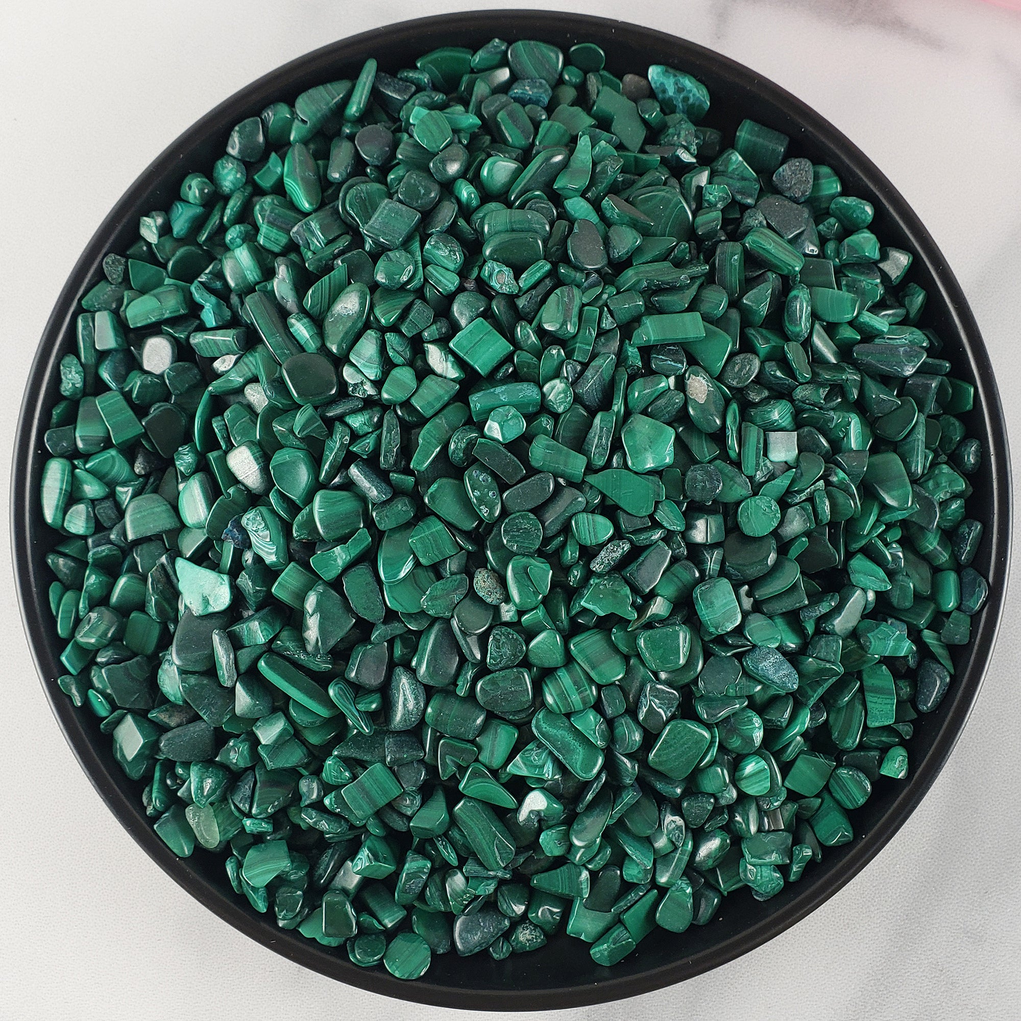 Malachite Stone Natural Crystal Chips By the Ounce