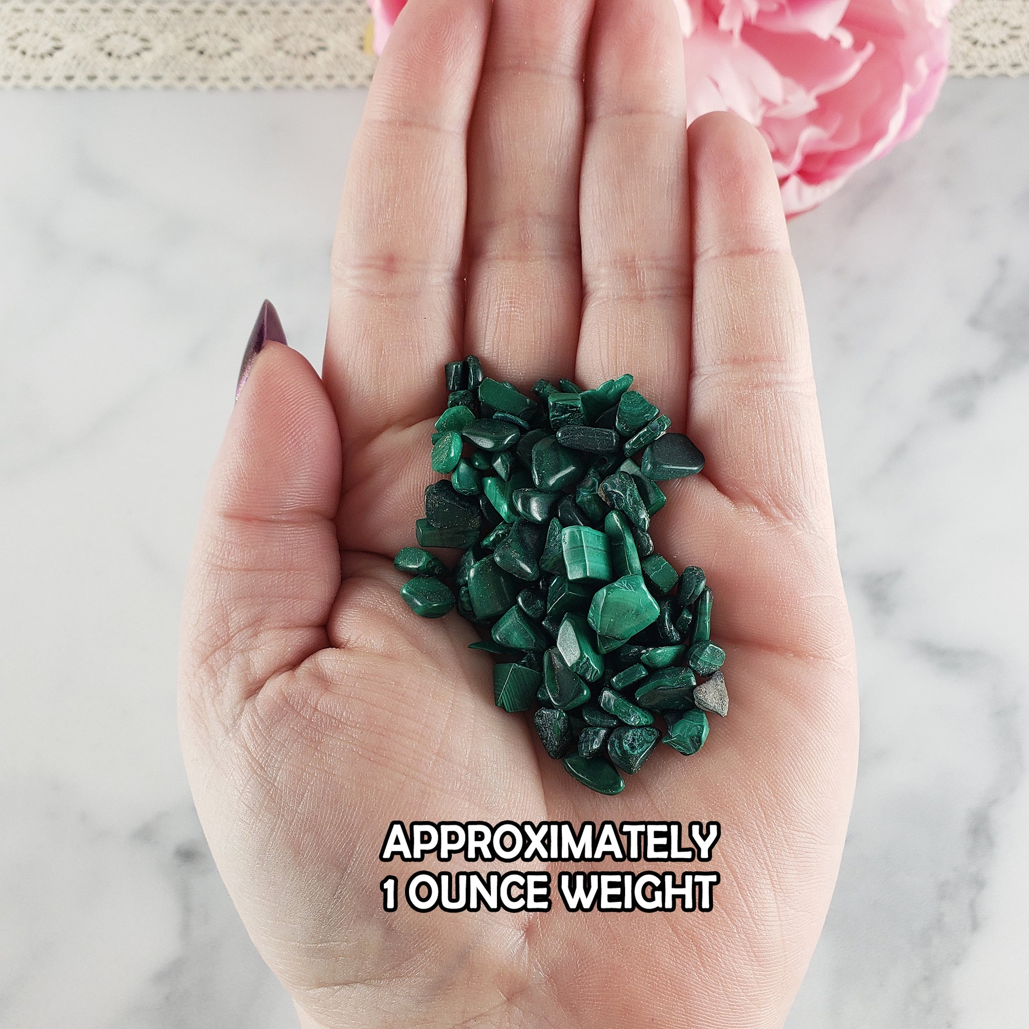 Malachite Stone Natural Crystal Chips By the Ounce | Natural Malachite Crystals
