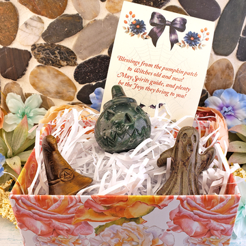 Happy Halloween Crystal Gift Box - Ghost, Pumpkin, & Witch Hat