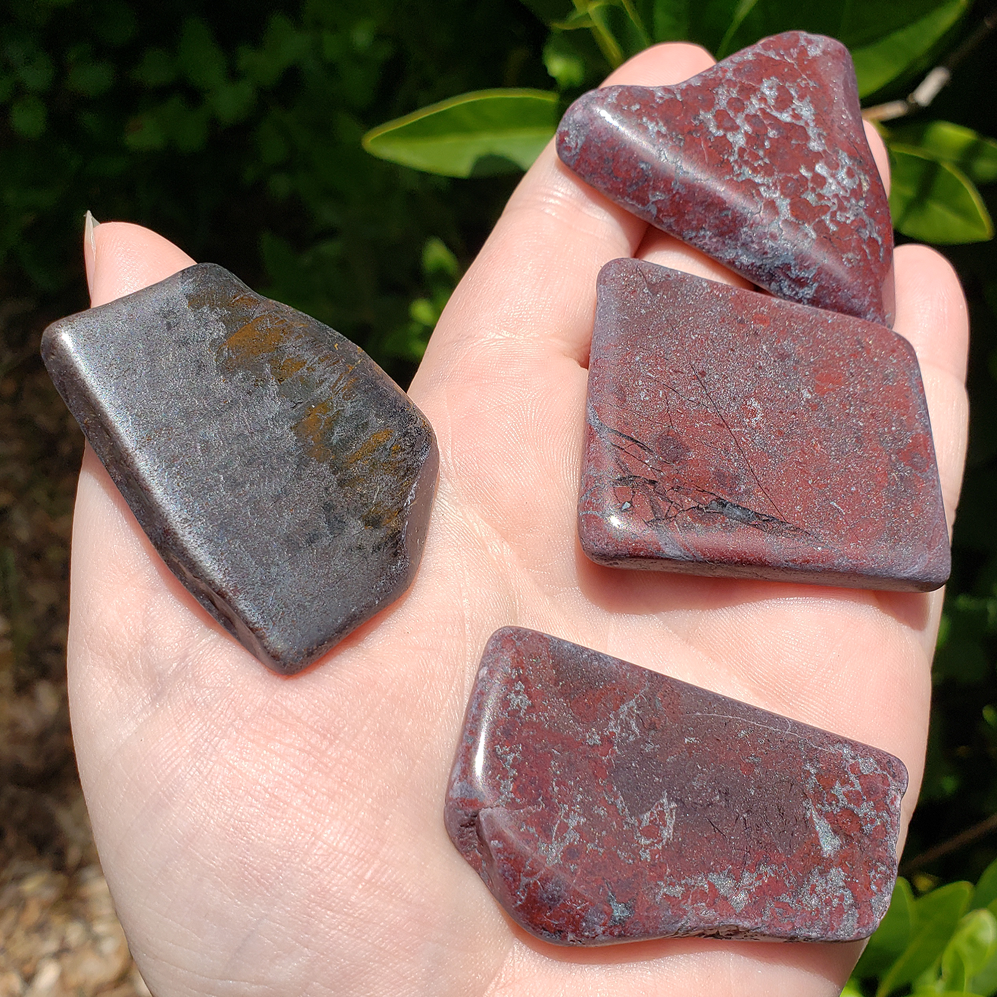 Red Jasper Hematite Martite Natural Gemstone Slice