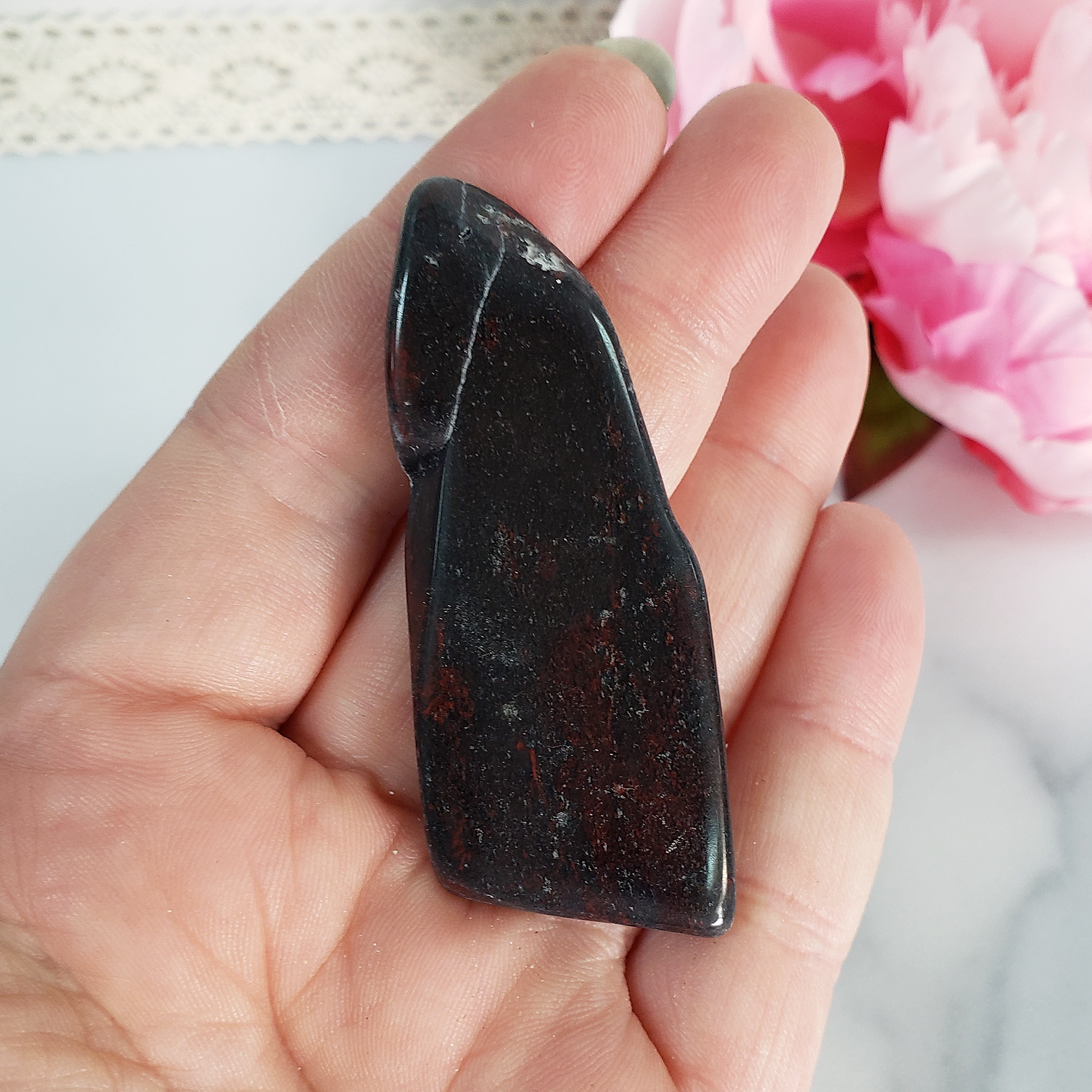 Red Jasper Hematite Martite Natural Gemstone Slice - 1