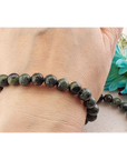 Kambaba Jasper Natural Gemstone 7-8mm Beaded Bracelet - 3