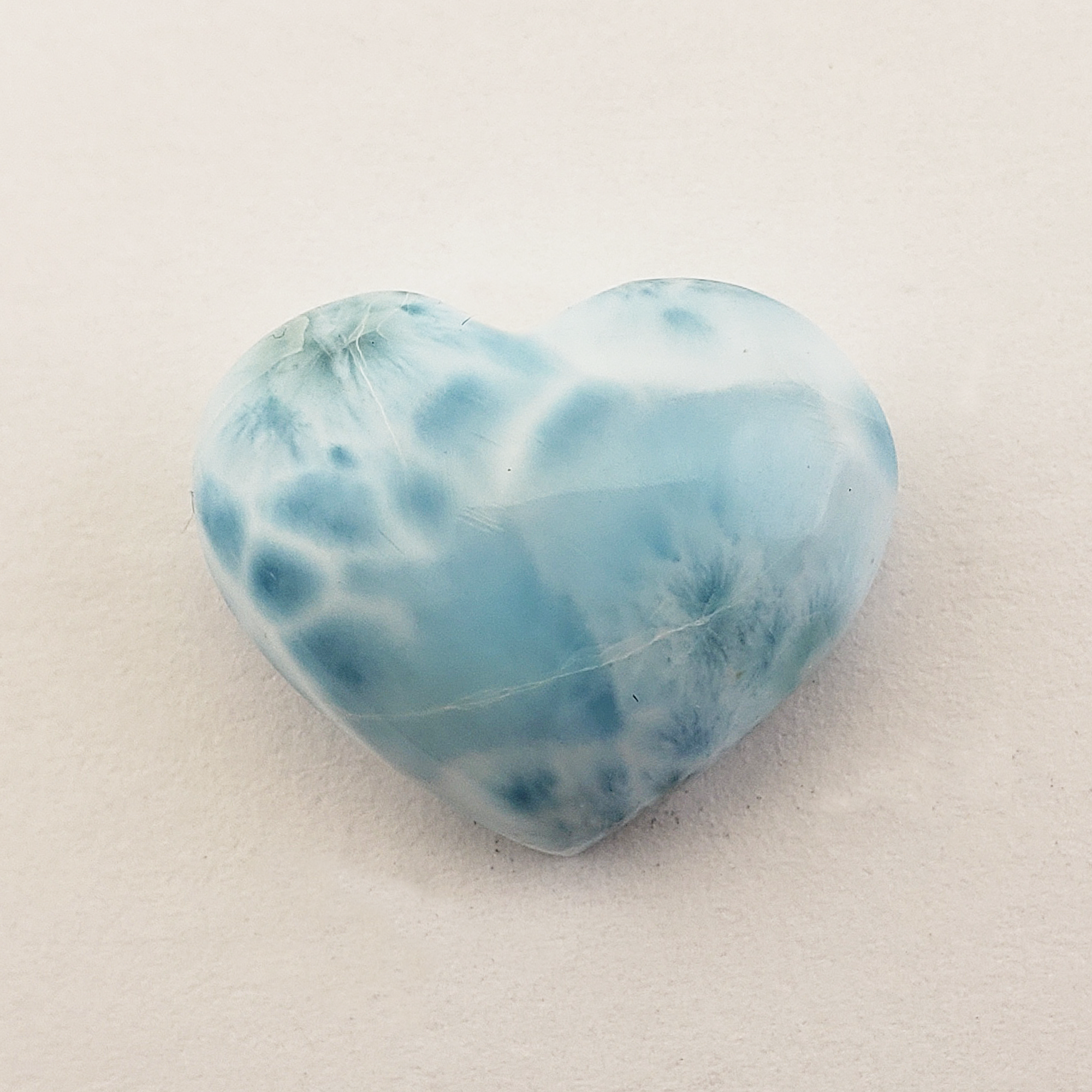 Unique High Quality Larimar Stone Heart Natural Gemstone Cabochon | Kennaz - 2