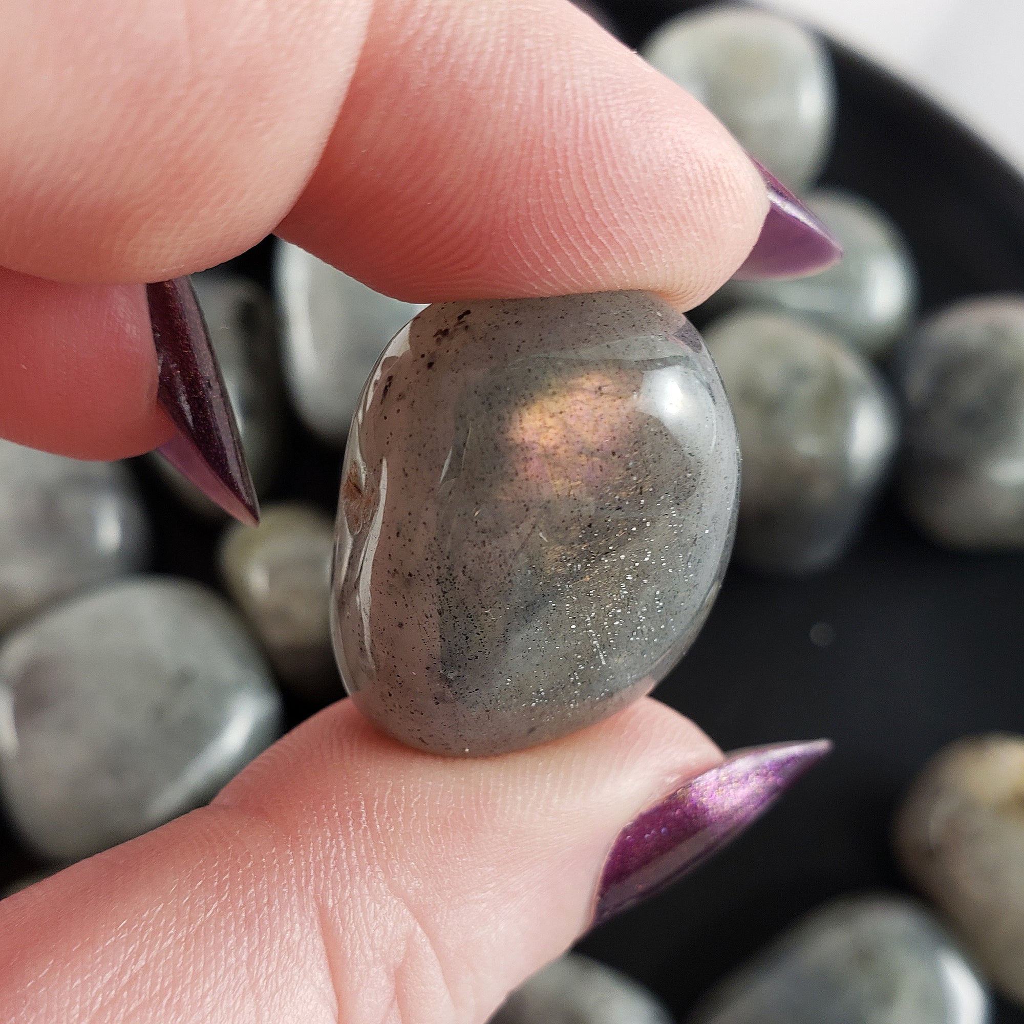 Labradorite Crystal Natural Gemstone Tumbled Stone | Sunset Labradorite