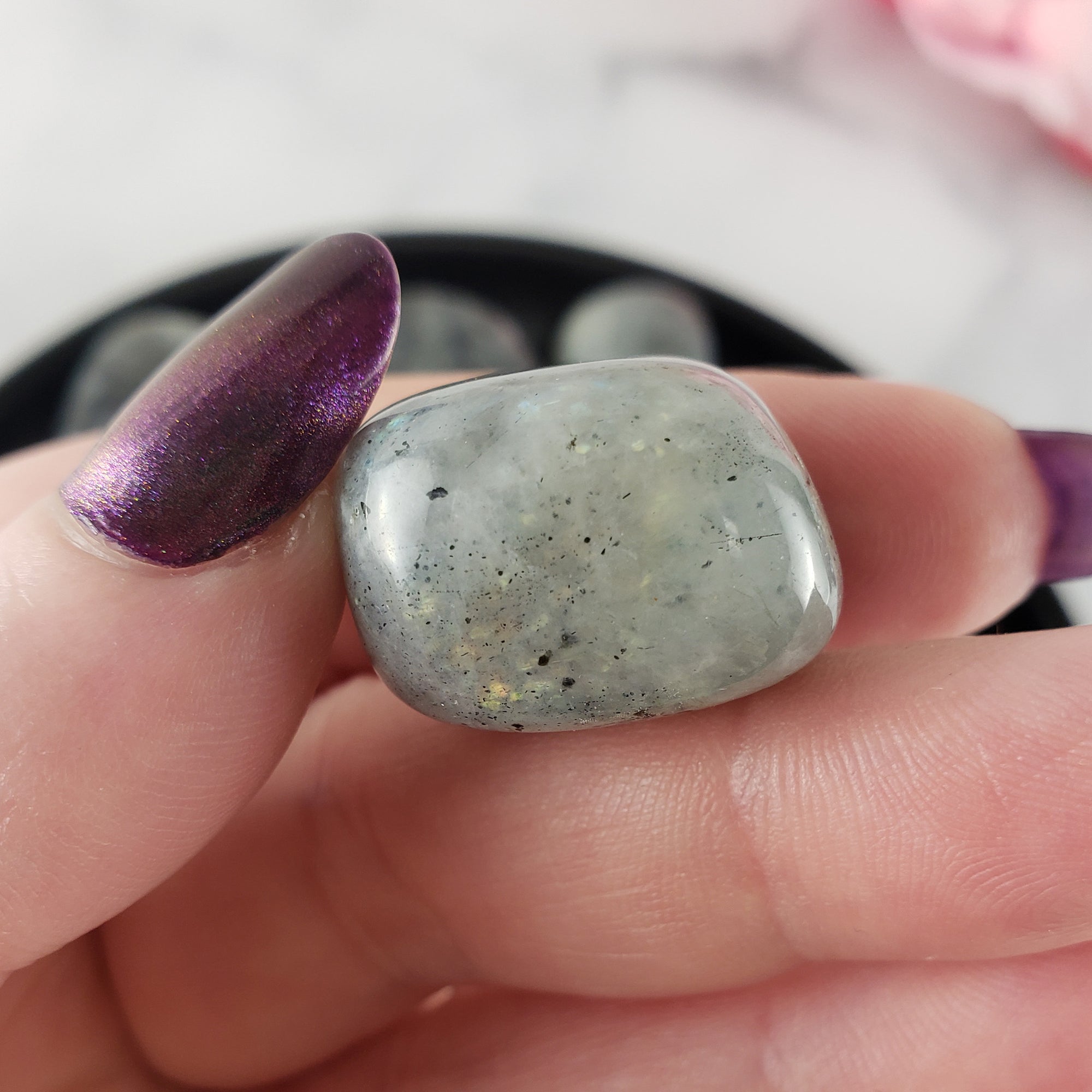 Labradorite Crystal Natural Gemstone Tumbled Stone | Confetti Labradorite
