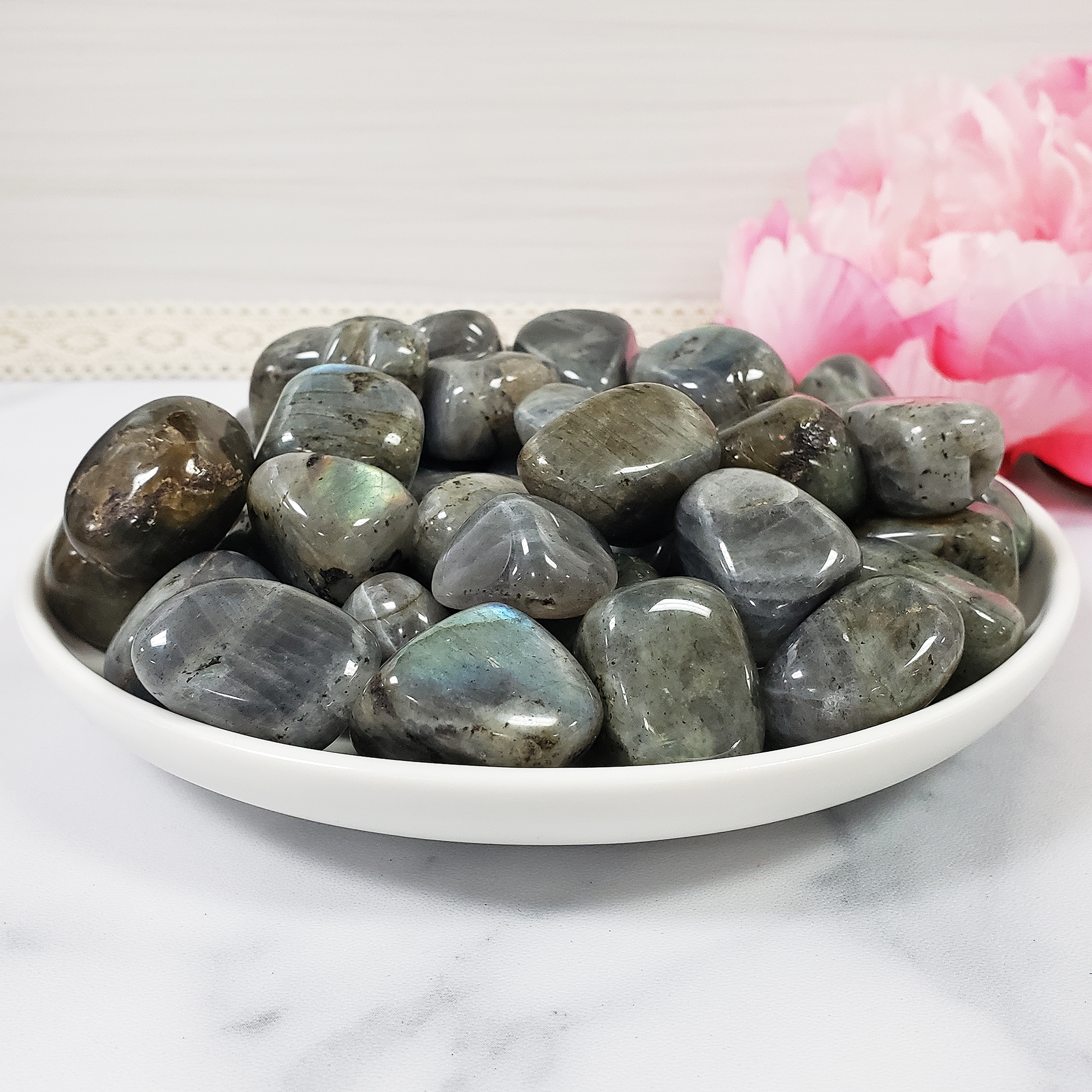 Labradorite Crystal Natural Gemstone Tumbled Stone - 2