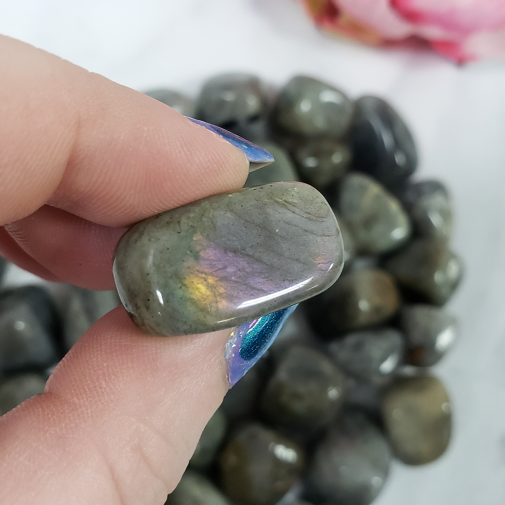 Labradorite Crystal Natural Gemstone Tumbled Stone - 3