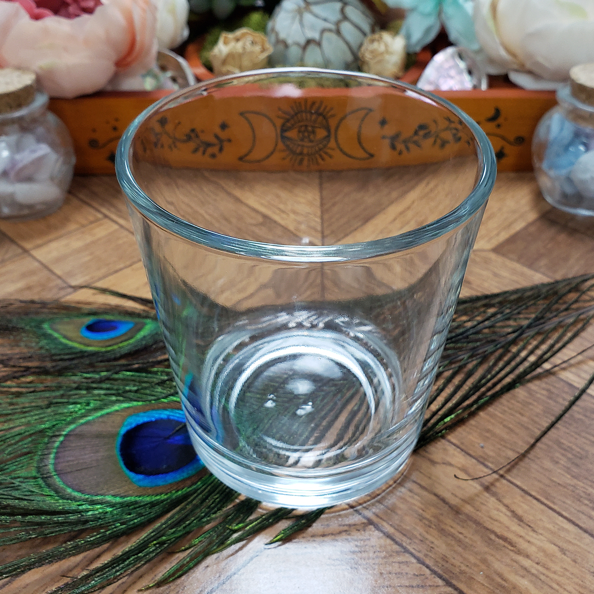 Large Tumbler Glass Container | Great for Crystal Storage, Harmony Bowls, Candle Making, & More! - 3