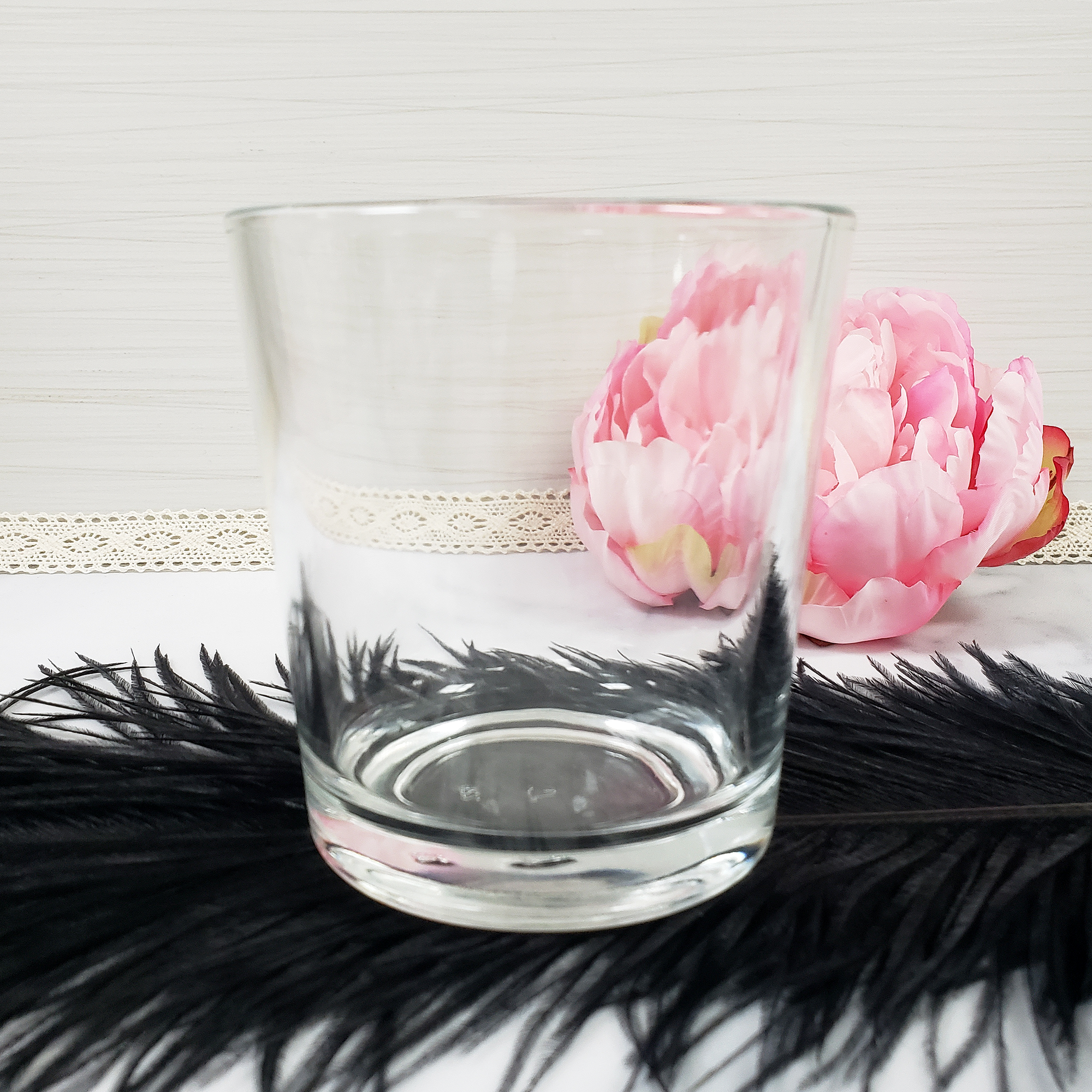 Large Tumbler Glass Container | Great for Crystal Storage, Harmony Bowls, Candle Making, & More!