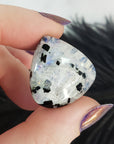 Unique 28 Carat Flashy Rainbow Moonstone Crystal Cabochon Natural High Quality Gemstone | Limerick