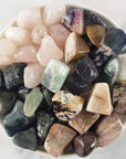 Tumbled Stones Natural Crystal Set for Love & Relationships | Rose Quartz, Fluorite, Emerald in Matrix, Rhodonite - 3
