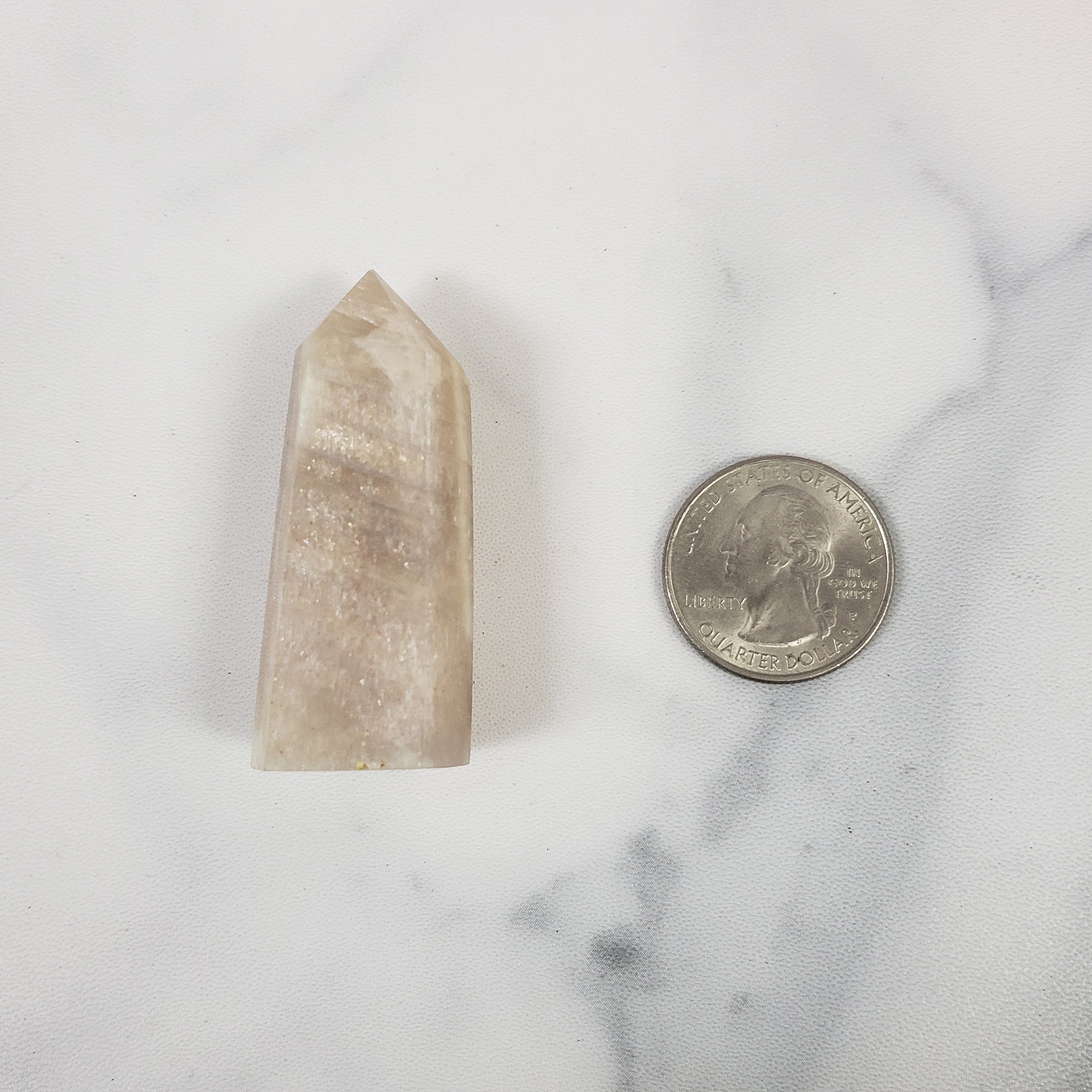Unique Moonstone Crystal Tower Point High Quality Natural Gemstone Obelisk | Luna - 2