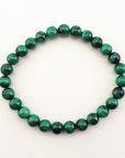 Green Malachite Stone Natural Crystal 7-8mm Beaded Bracelet - 6