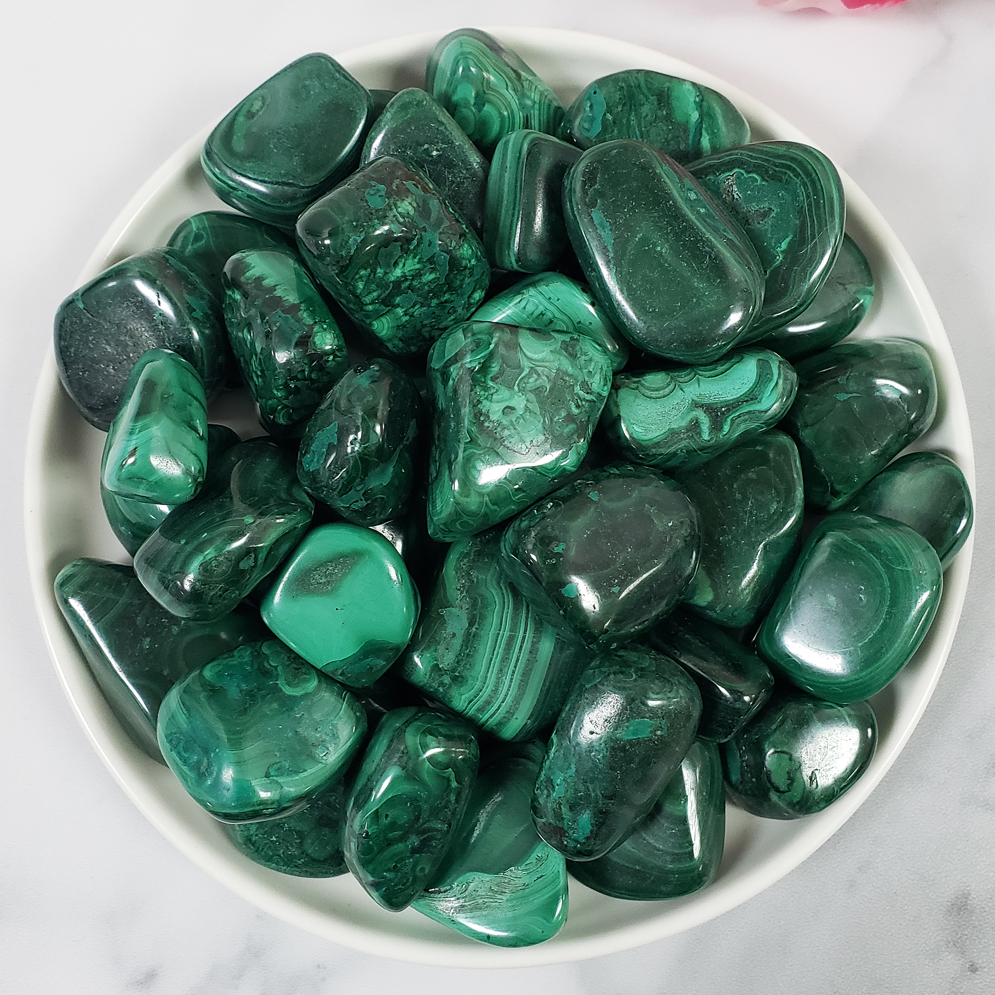 Green Malachite Crystal Natural Gemstone Tumbled Stone | One Stone | Multiple Sizes! - 10