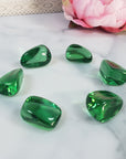 Green Obsidian Crystal Manmade Gemstone Tumbled Stone - Elmerite