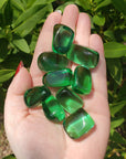 Green Obsidian Crystal Manmade Gemstone Tumbled Stone - Gaia Stone